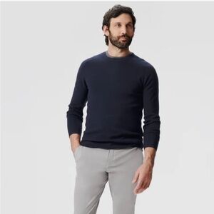 Mack Weldon Tech Cashmere  Wool Blend Navy Blue Crewneck Sweater Men’s Size XXL